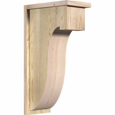 Ekena Millwork Del Monte Rough Sawn Corbel w/Backplate, Douglas Fir, 8"W x 14"D x 26"H COR08X14X26DEL01RDF